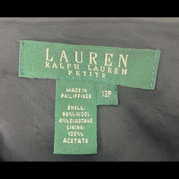 Women’s size 12 P Lauren Ralph Lauren black wool blend long skirt - Picture 5 of 7